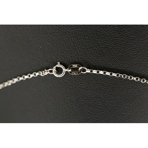 60 - White Topaz Three Stone Set Pendant Mounted in 9 Carat Yellow Gold 2cm High Set on 18 Carat White Go... 