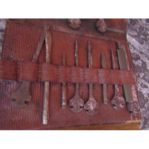 11 - World War I German Machine Gunners Bonsa Tool Kit Leather BOund Tools Contained Within