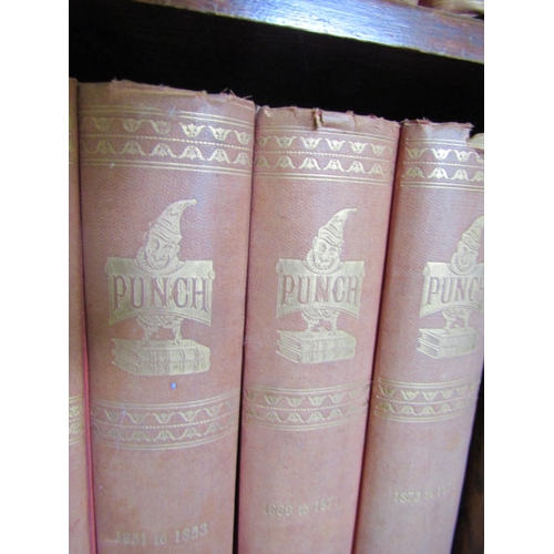 14 - Shelf of Various Punch Magazines Now Bound Various Volumes