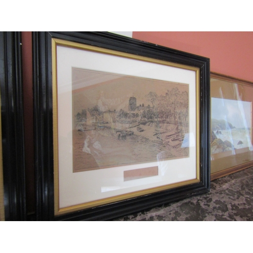 27 - James Coad Victorian School Pair of Seascapes and Pair of Townscenes by Thomas Bowman and Another Un... 
