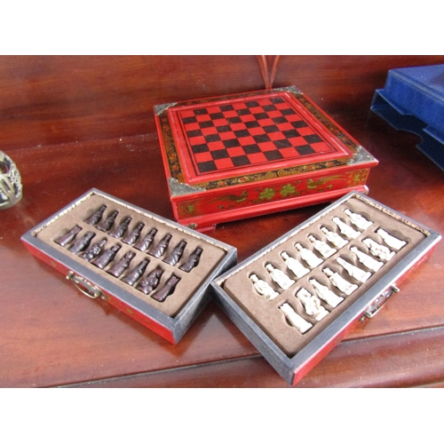 Chess Set with Original Board Pull Out Drawer with Fitted and Lined ...