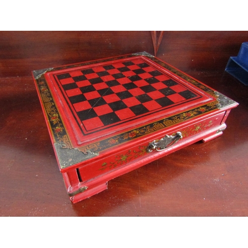 Chess Set with Original Board Pull Out Drawer with Fitted and Lined ...
