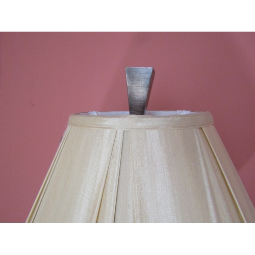 29 - Designer Table Lamp Mirrored and Metal Base Electrified Working Order Approximately 26 Inches High