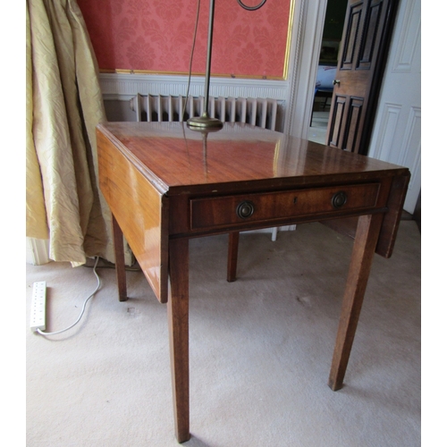 32 - Regency Mahogany Single Drawer Drop Leaf Table Comerford Supports Table Approximately 31 Inches x 24... 