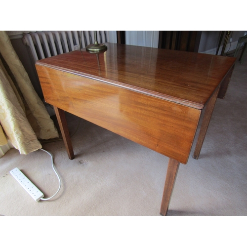 32 - Regency Mahogany Single Drawer Drop Leaf Table Comerford Supports Table Approximately 31 Inches x 24... 