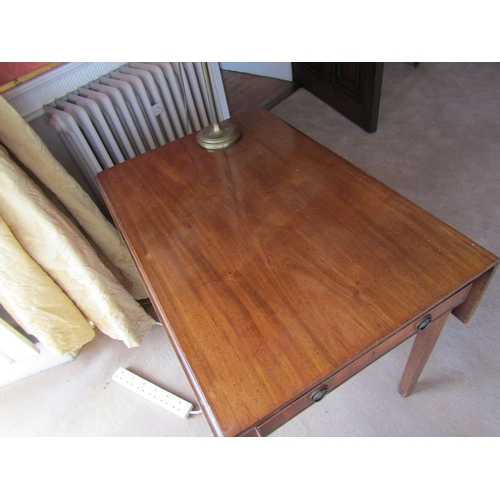 32 - Regency Mahogany Single Drawer Drop Leaf Table Comerford Supports Table Approximately 31 Inches x 24... 