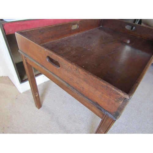 37 - George III Mahogany Butlers Tray on Stand Comerford Supports Tray Approximately 30 Inches Wide