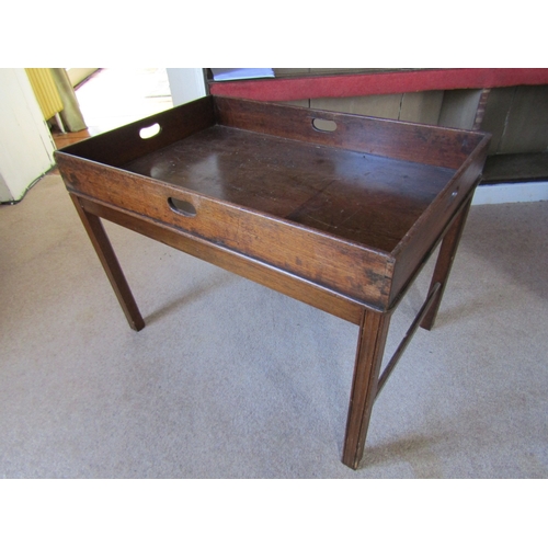 37 - George III Mahogany Butlers Tray on Stand Comerford Supports Tray Approximately 30 Inches Wide