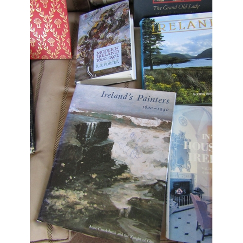 41 - Collection of Various Books Irish Interest Including Hardback Volume Ireland's Painters by Ann Crook... 