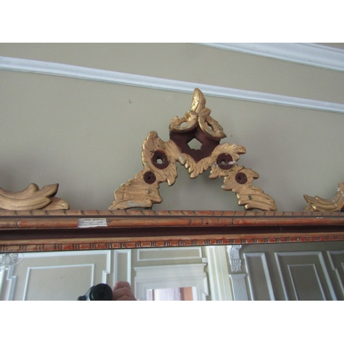 48 - Eighteenth Century Spanish Wall Mirror Gilded Rectangular Form with Further Gilded Adornments Origin... 