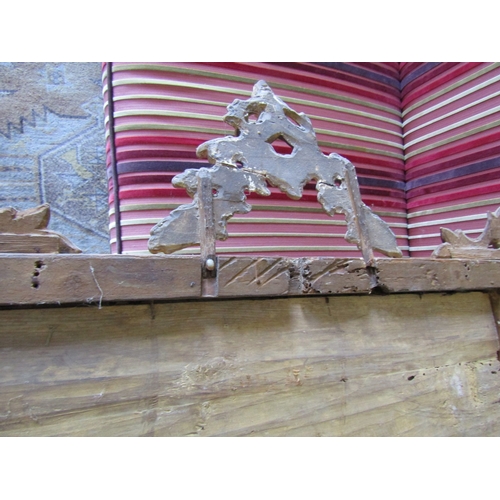 48 - Eighteenth Century Spanish Wall Mirror Gilded Rectangular Form with Further Gilded Adornments Origin... 