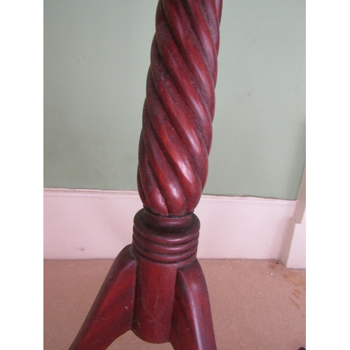 52 - Pair of Occasional Tables Nelson Column Supports Canted Corner Tops Each Approximately 16 Inches Wid... 