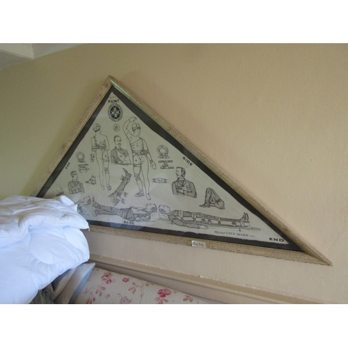 57 - Original World War I Military Sling Issued by Saint John's Ambulance Association Now Framed