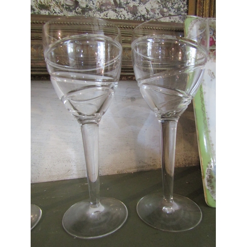 Jasper Conran Pair of Irish Cut Crystal Wine Glasses Full Size