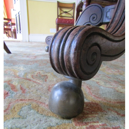 7 - William IV Mahogany Centre Table Rectangular Form Approximately 5ft Wide x 4ft Deep Attractive Form ... 