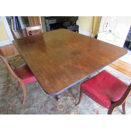 7 - William IV Mahogany Centre Table Rectangular Form Approximately 5ft Wide x 4ft Deep Attractive Form ... 