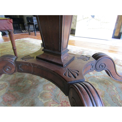 7 - William IV Mahogany Centre Table Rectangular Form Approximately 5ft Wide x 4ft Deep Attractive Form ... 