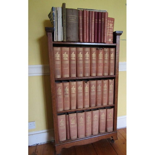 9 - Victorian Oak Three Tier Open Bookshelf Approximately 34 Inches Wide x 5ft High