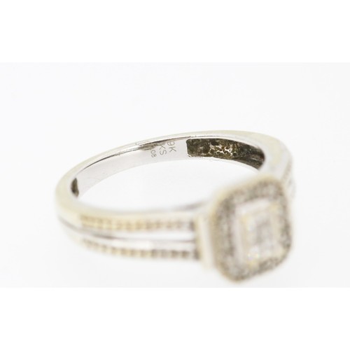 58 - Diamond Set Cluster Ring Mounted in 9 Carat White Gold Total Diamond Carat Weight .08ct Ring Size I ... 