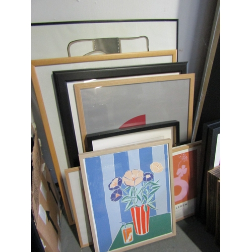 Collection of Various Modern Lithographs Contained Within Frames and Glazed Quantity as Photographed