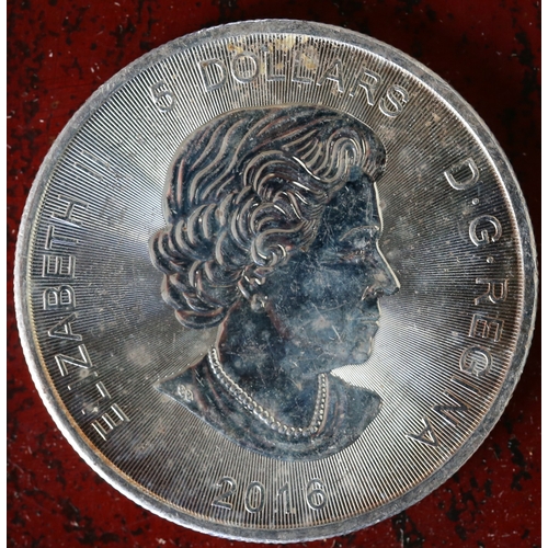 1 Ounce Fine 999 Silver Coin Queen Elizabeth II Canada 2016