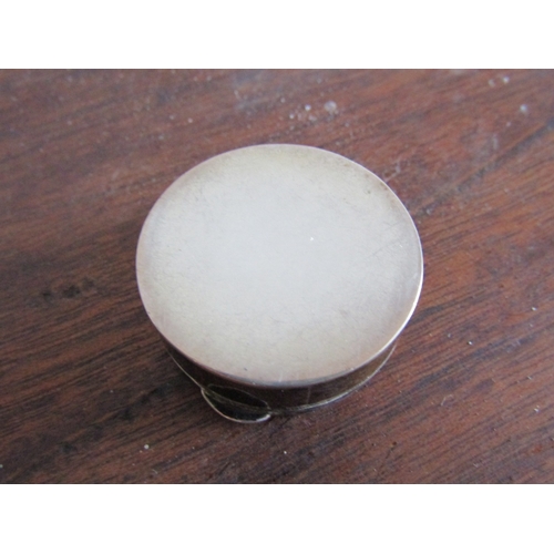 16 - Antique Silver Masonic Enamel Decorated Circular Form Box 5 cm Diameter