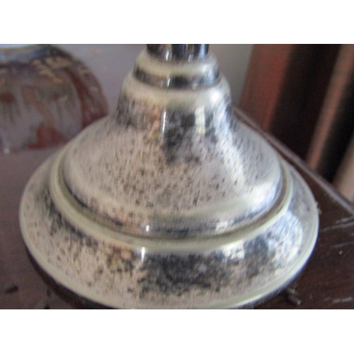 17 - Edwardian Silver Trumpet Form Spill Vase Approximately 14 Inches High