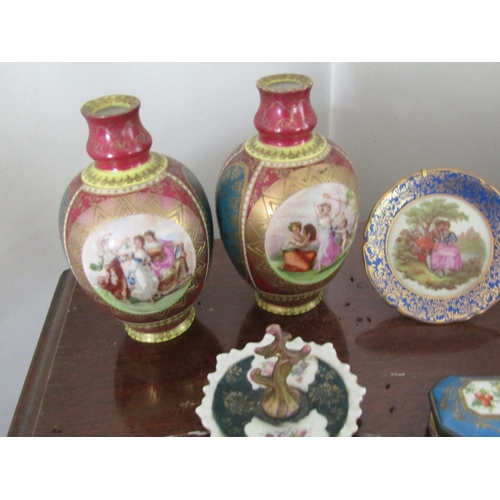 22 - Collection of Various Items Including Sevres Porcelain Box Attractively Detailed Quantity as Photogr... 