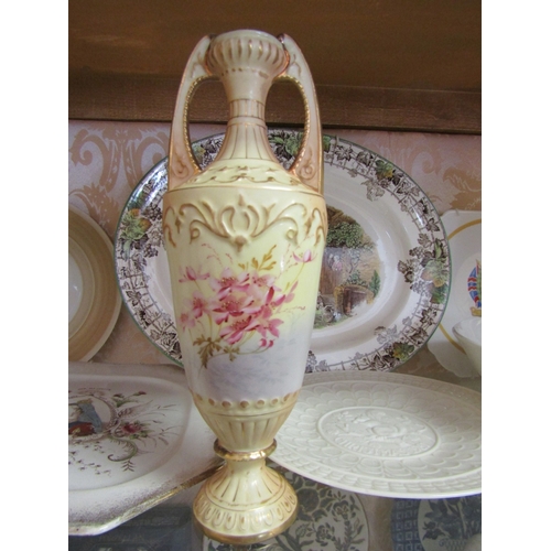 247 - Shelf of Various Porcelain Including Antique Urn