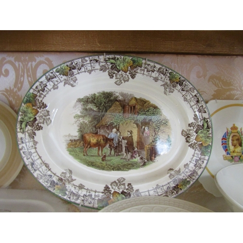 247 - Shelf of Various Porcelain Including Antique Urn