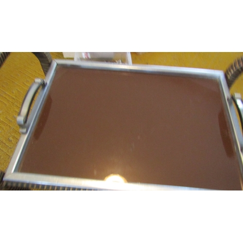 25 - Vintage Hostess Serving Tray and Vintage Cassette Record Two Pieces in Lot