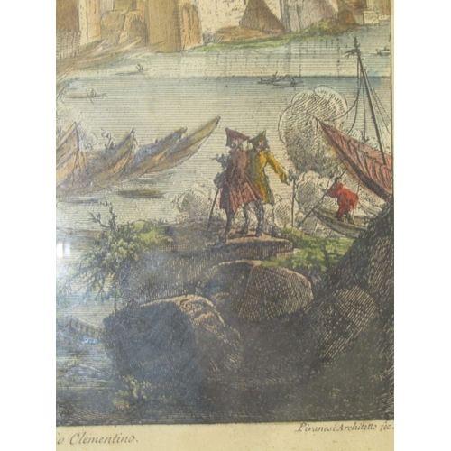 263 - Antique Engraving Venice the Grand Canal Contained Within Gilded and Moulded Frame Approximately 32 ... 