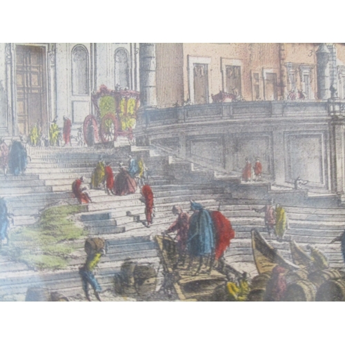 263 - Antique Engraving Venice the Grand Canal Contained Within Gilded and Moulded Frame Approximately 32 ... 