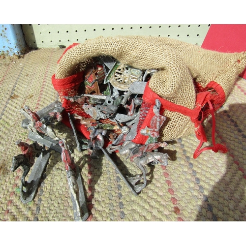 264 - Collection of Various Painted Lead Toy Soldiers Vintage Quantity as Photographed