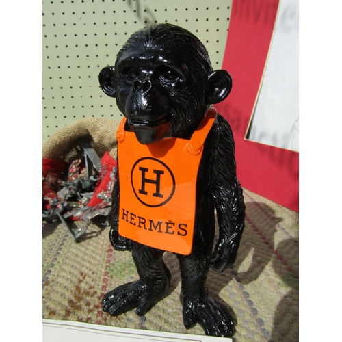 265 - Hermes Figure of Standing Gorilla by Kevin with Certificate of Authenticity