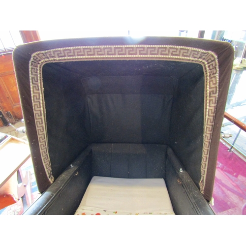 266 - Full Size Edwardian Baby Pram with Original Springs and Leathers Original Hood Covering