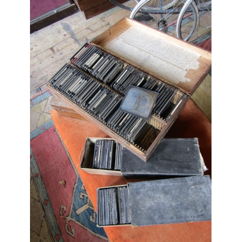 267 - Collection of Various Antique Lantern Plates Architectural Interest Quantity as Photographed