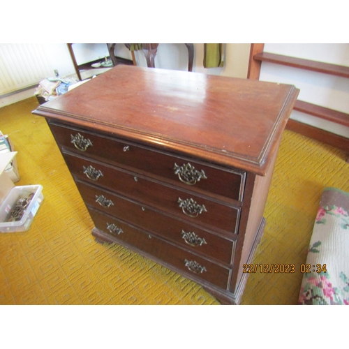 27 - George III Mahogany Chest of Four Non Drawers Above Ogee Formed Supports Approximately 30 Inches Wid... 