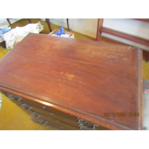 27 - George III Mahogany Chest of Four Non Drawers Above Ogee Formed Supports Approximately 30 Inches Wid... 