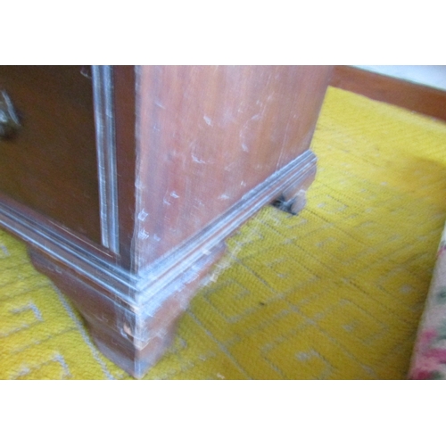 27 - George III Mahogany Chest of Four Non Drawers Above Ogee Formed Supports Approximately 30 Inches Wid... 