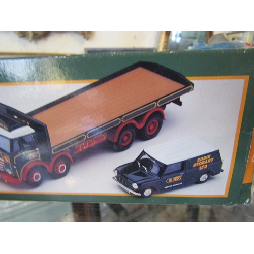 270 - Corgi Eddie Stobart Truck with Mini Van Contained in Original Box and Another Metal Car