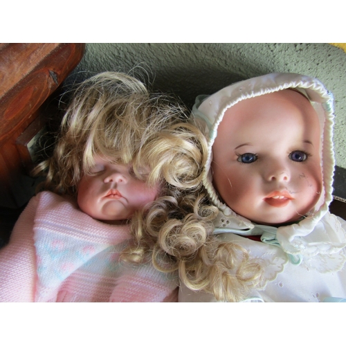 275 - Two Old Porcelain Head Dolls