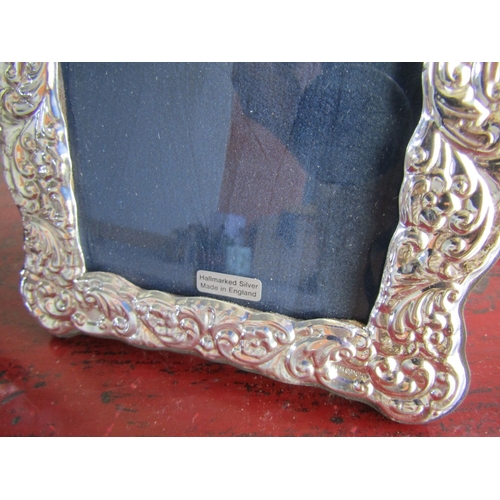 277 - Pair of Silver Photograph Frames Shaped Form Hallmarked Each Approximately 8 Inches High x 5 Inches ... 
