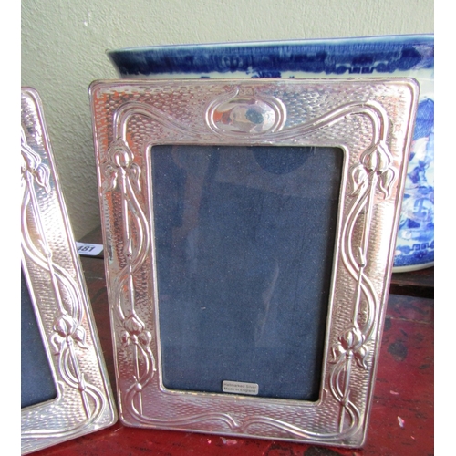 278 - Pair of Liberty Patterned Silver Photograph Frames Hallmarked Each Approximately 7 Inches High x 5 I... 