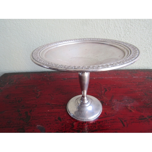 281 - Silver Pedestal Form Taza Approximately 7 Inches Wide x 6 Inches High