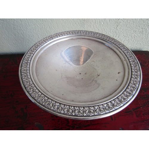 281 - Silver Pedestal Form Taza Approximately 7 Inches Wide x 6 Inches High
