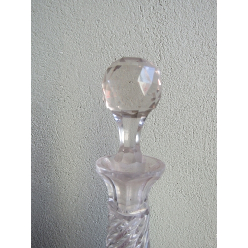 282 - Pair of Cut Crystal Decanters with Stoppers each Approximately 12 Inches High
