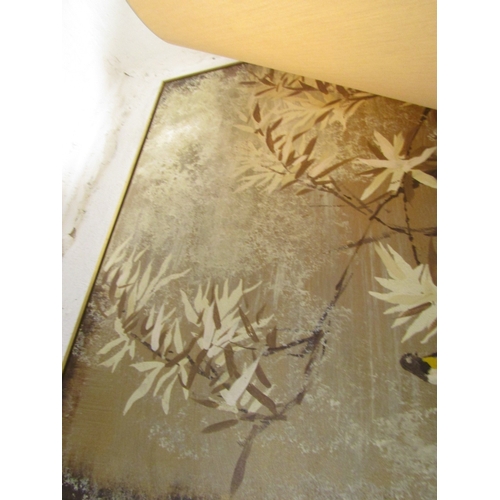 287 - Original Oil Painting Avian and Branch Scene Oil on Canvas Approximately 4ft High x 2ft 6 Inches Wid... 