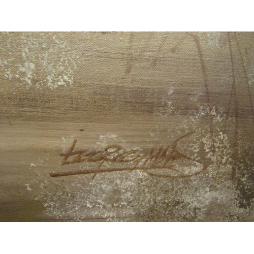 287 - Original Oil Painting Avian and Branch Scene Oil on Canvas Approximately 4ft High x 2ft 6 Inches Wid... 