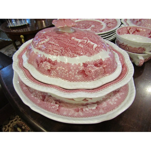 289 - Adams Iron Stone Part Dinner Service Quantity as Photographed Including Platters, Tureen, Gravy Boat... 